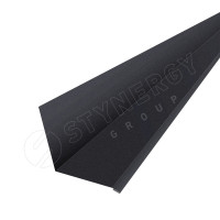 Планка для верхнего примыкания к стене 2000 Фальц Stynergy (CORUNDUM50-RAL9005-0.5)