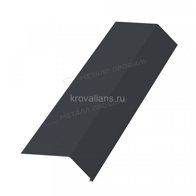 МеталлПрофиль Планка карнизная 100х69х2000 (Полиэстер-01-7024-0.5) /1 шт/