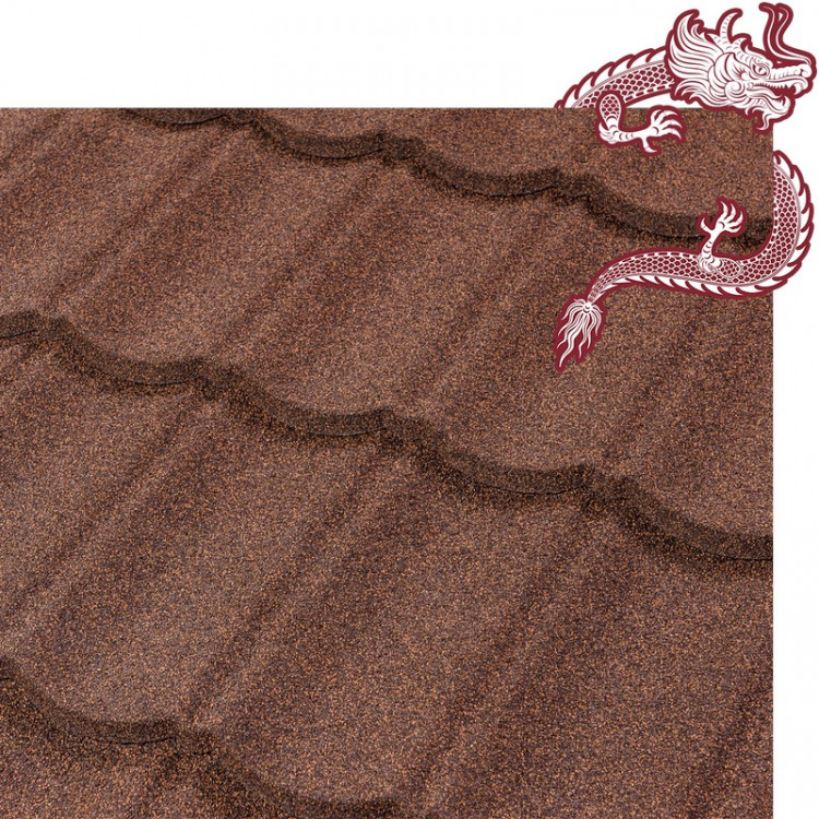 Композитная черепица LUXARD КИТАЙСКАЯ СЕРИЯ Классик панель, 415х1350 (полезная площадь 0,47 м2), цвет ПРОБКА Композитная черепица LUXARD КИТАЙСКАЯ СЕРИЯ Классик панель, 415х1350 (полезная площадь 0,47 м2), цвет ПРОБКА