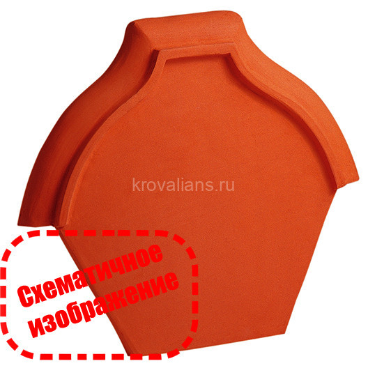 Заглушка универсальная Гладкого конька, 17см,Ангоб 13 - коричневая \ TONDACH \ (Австрия) Заглушка универсальная Гладкого конька, 17см,Ангоб 13 - коричневая \ TONDACH \ (Австрия)