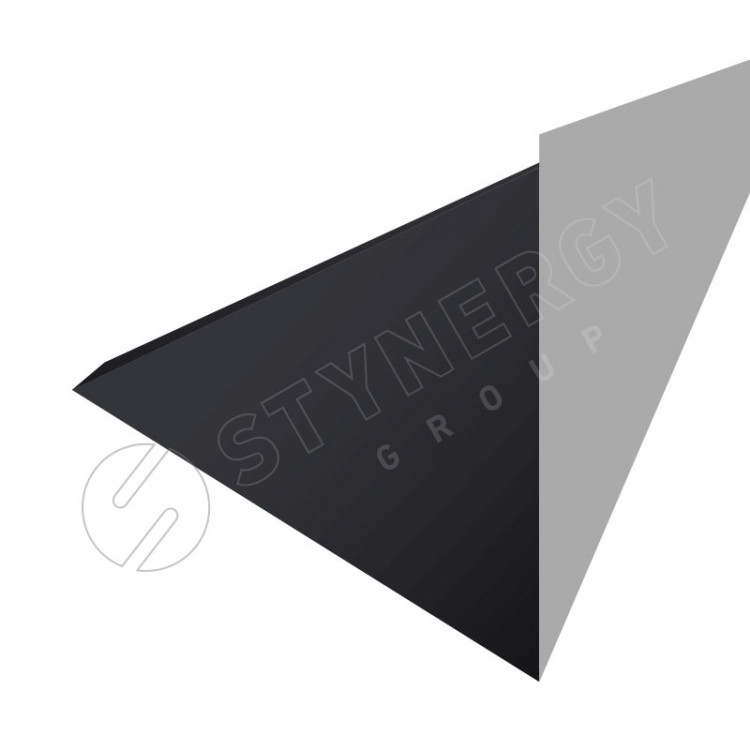 Планка для верхнего примыкания к трубе 2000 Фальц Stynergy (CORUNDUM50-RAL9005-0.5)