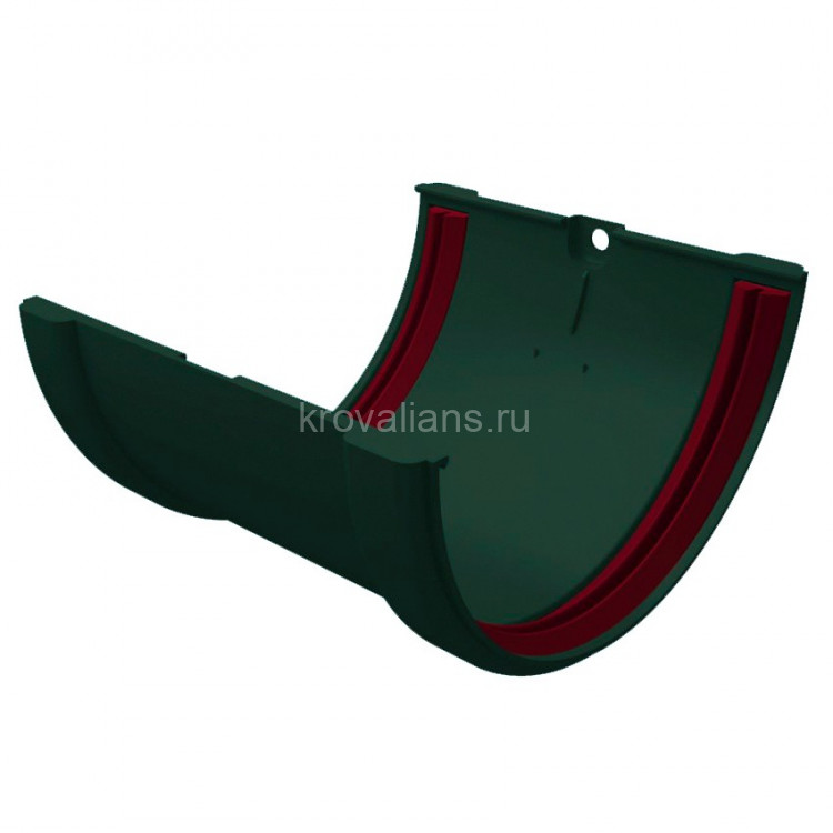 GL Дизайн 135/87 Соединитель желобов 135 ПВХ Grand Line зелёный (RAL 6005)