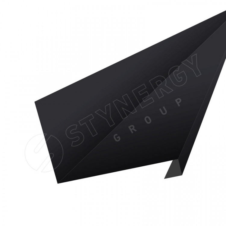 Планка для нижнего примыкания к трубе 2000 Фальц Stynergy (CORUNDUM50-RAL9005-0.5)