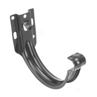 Galeco PVC 152 130/100 Кронштейн короткий Сталь Графит RAL 7021 (20шт/уп)