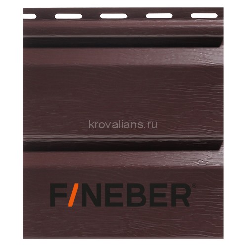 FineBer Сайдинг Standart Extra Acrylic темный дуб 3,66м (16шт/уп)
