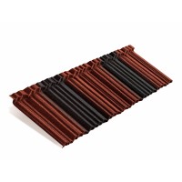 Композитная черепица Metrotile (Метротайл) MetroShake II (Красно-Черный) /лист/