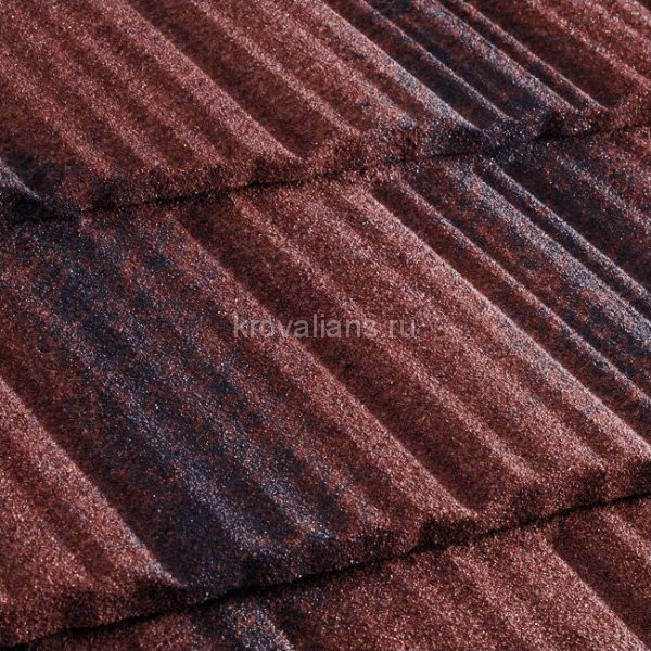 Композитная черепица Metrotile (Метротайл) MetroShake II (Красно-Черный) /лист/