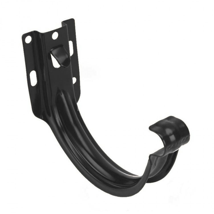 Galeco PVC 152 130/100 Кронштейн короткий Сталь Черный RAL 9005 (20шт/уп)