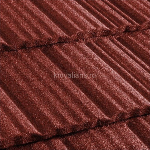 Композитная черепица Metrotile (Метротайл) MetroShake II (Красный) /лист/