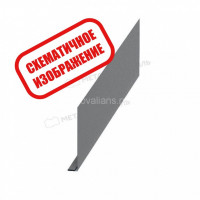 МеталлПрофиль Планка карнизного свеса 250х50х3000 (Полиэстер-01-1035-0.45) /1 шт/