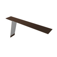 Планка карнизная фальц Grand Line 130х80 0,45 PE с пленкой RAL 8017 шоколад (3м)