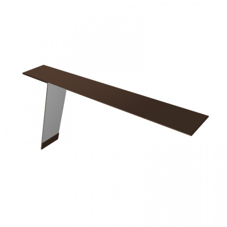 Планка карнизная фальц Grand Line 130х80 0,45 PE с пленкой RAL 8017 шоколад (3м) Планка карнизная фальц Grand Line 130х80 0,45 PE с пленкой RAL 8017 шоколад (3м)