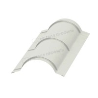 МеталлПрофиль Планка конька круглого R110х2000 (Полиэстер-01-9002-0.45) /1 шт/