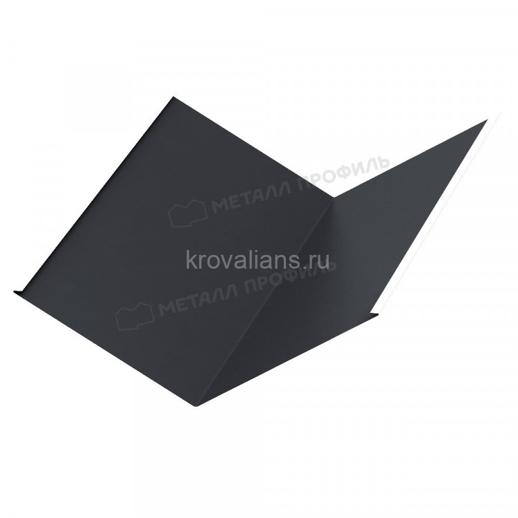МеталлПрофиль Планка ендовы нижняя 298х298х2000 (Colorcoat Prisma-03-7024-0.5) /1 шт/