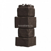 Угол фасадной панели наружный Крупный камень Стандарт земля (0,390*0,170) 12шт/уп