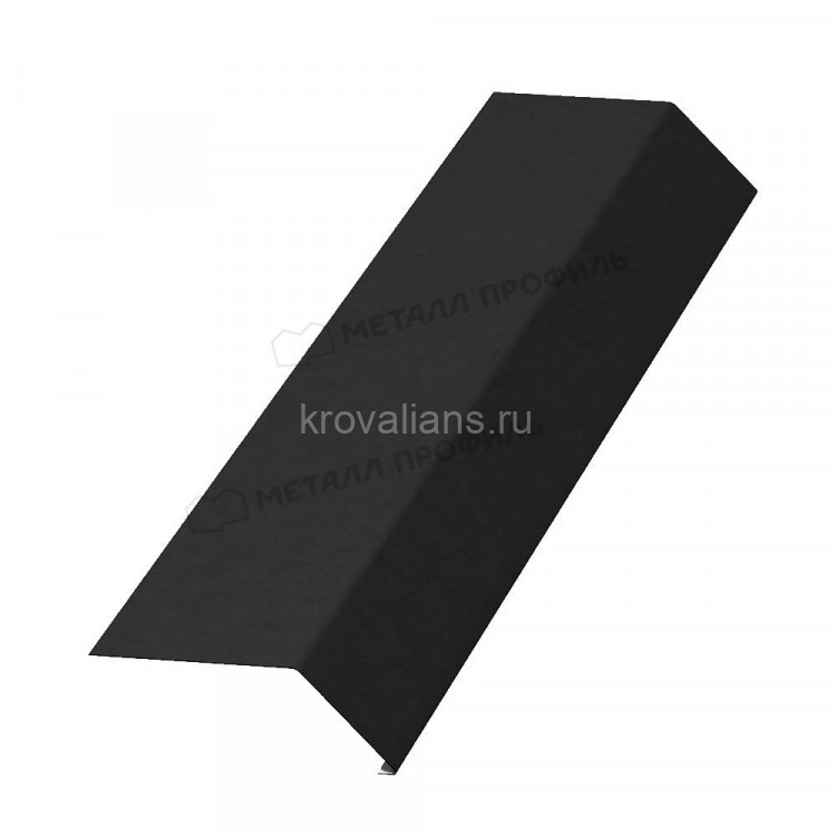 МеталлПрофиль Планка карнизная 100х69х2000 (PURMAN-20-9005-0.5) /1 шт/