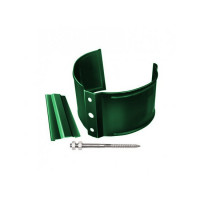 GL Standart 120/87 Хомут трубы металлический на камень Grand Line ПВХ зелёный (RAL 6005)(120 шт./уп)