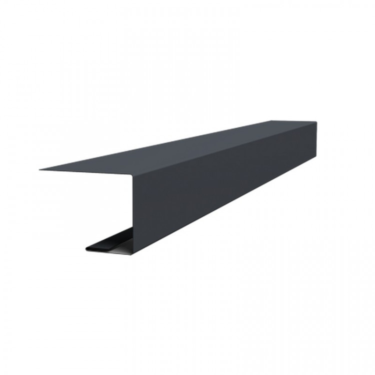 Планка завершающая для Кликфальц Pro 0,5 Satin с пленкой RAL 7024 мокрый асфальт (2м) Планка завершающая для Кликфальц Pro 0,5 Satin с пленкой RAL 7024 мокрый асфальт (2м)