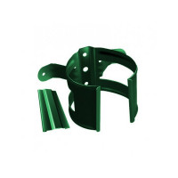 GL Standart 120/87 Хомут трубы металлический на дерево Grand Line ПВХ зелёный (RAL 6005)(100 шт./уп)