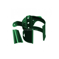 GL Standart 120/87 Хомут трубы металлический на дерево Grand Line ПВХ зелёный (RAL 6005)(100 шт./уп)