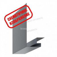МеталлПрофиль Планка откоса сложная 3D 245х75х3000 NormanMP (Полиэстер-01-7004-0.5)