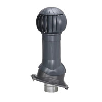 Gervent (Гервент) Готовый комплект, изолированный, кровли UNIVERSAL, 125/160 Н=350мм, (серый графит) RAL 7024 Twister