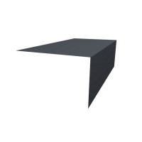 Планка околооконная фальц 0,5 Satin с пленкой RAL 7024 мокрый асфальт (2м)