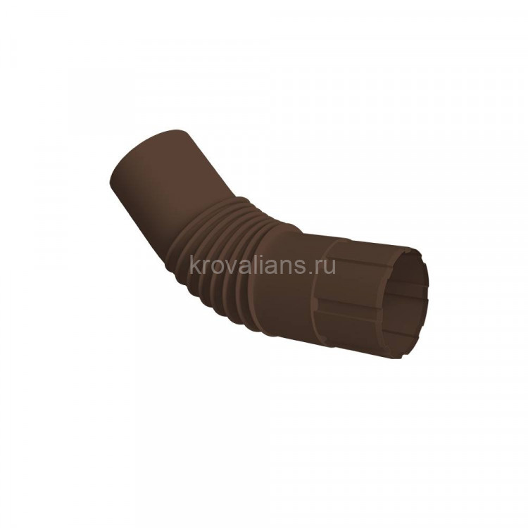 Vortex Mix 130/90 Колено круглое гофрированное Ø90 PE RAL 8017 шоколад