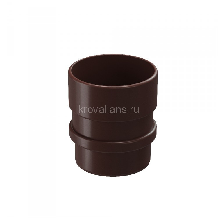 Docke LUX 140/100 мм Муфта трубы соединительная Шоколад