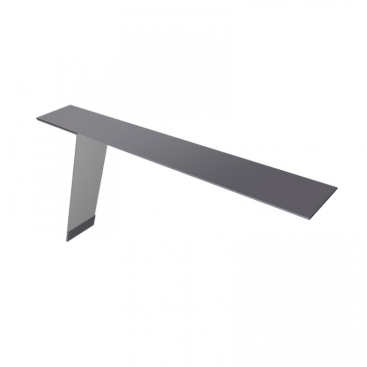 Планка карнизная фальц 130х80 0,5 Satin с пленкой RAL 7024 мокрый асфальт (3м) Планка карнизная фальц 130х80 0,5 Satin с пленкой RAL 7024 мокрый асфальт (3м)