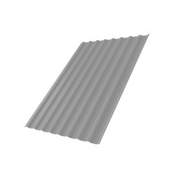 Профнастил С20В 0,5 Satin RAL 9006 бело-алюминиевый