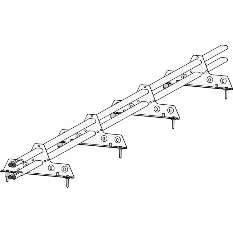 Снегозадержатель ROOFsystems ELITE 40*20 (овал), 3м  NEXT 4 опоры Т-обр. RAL 8004