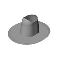 Vilpe (Вилпе) PVC-COLLAR ворот для монтажа HUOPA проходного элемента высокого (Светло-серый) /1 шт/