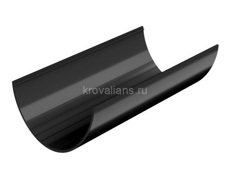ТН 125/82 Желоб, черный (1,5м) глянец 5шт/упак