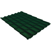 Металлочерепица классик 0,5 Satin Matt TX RAL 6005 зеленый мох