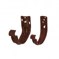AS PU MATT 125/90 Крюк желоба универсальный с компл. крепления, RAL8017 Matt