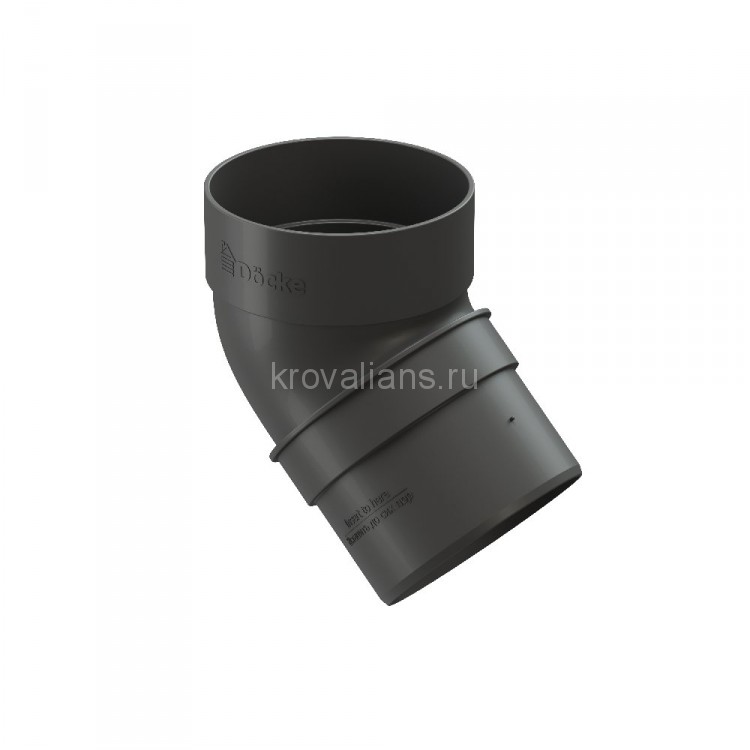 Docke STANDARD Колено 45 Серый (RAL 7024) 24 шт./уп.
