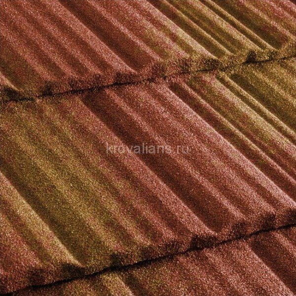 Композитная черепица Metrotile (Метротайл) MetroShake II (Терракотово-Желтый) /лист/