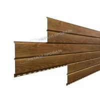 Сайдинг МеталлПрофиль Lбрус-15х240 (ECOSTEEL-01-МореныйДуб-0.5) /1 шт/