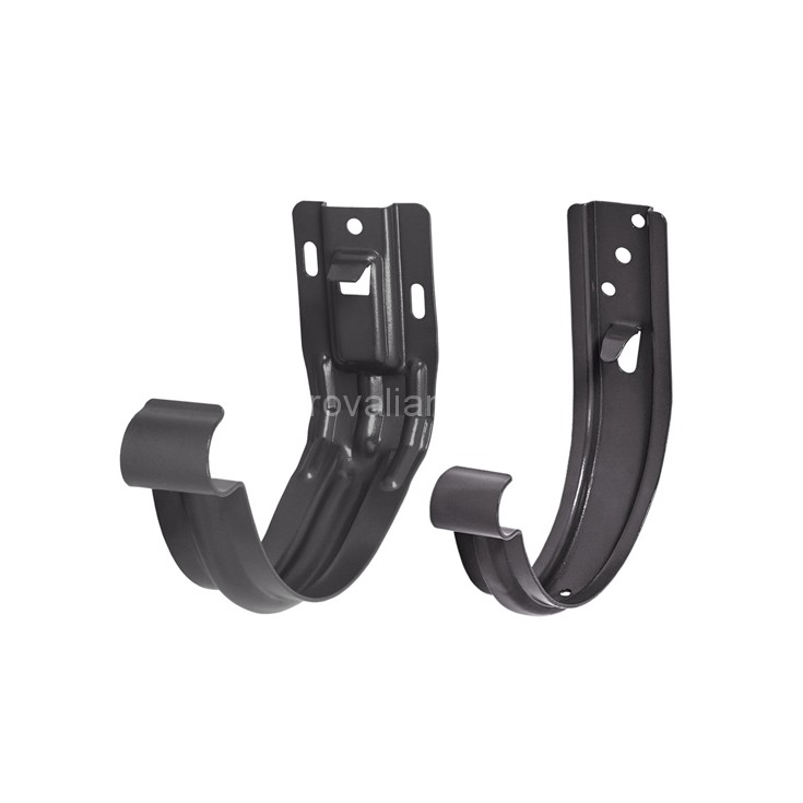 AS PU MATT 125/90 Крюк желоба универсальный с компл. крепления, RR-23 Matt