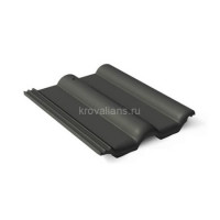 BRAAS Рядовая цементно-песчаная черепица Франкфуртская черный(420х330 мм), 240 шт /паллет