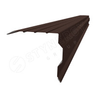 Планка торцевая фигурная 90х115х2000 Stynergy (Стинержи) (Стальной Кашемир Matt-8017-0.5) /1 шт/