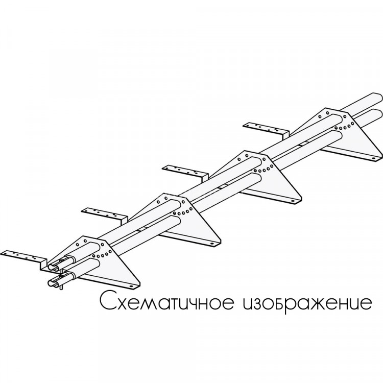 Снегозадержатель ROOFsystems PRESTIGE ZN 45*25 (овал), 1,2м Click ФАЛЬЦ Т-обр. опора цинк