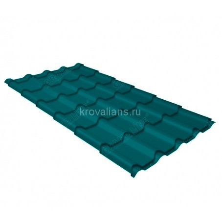 Металлочерепица Grand Line (Гранд Лайн) камея 0,45 PE RAL 5021 /1 кв.м./