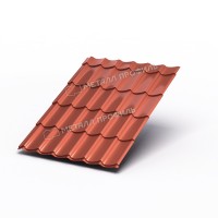 Металлочерепица МеталлПрофиль Ламонтерра (AGNETA-20-Copper\Copper-0.5) /1 кв.м./