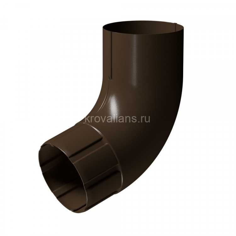 Docke STAL PREMIUM 125/90 мм Колено 72 гр Каштан RAL8017 18шт/упак
