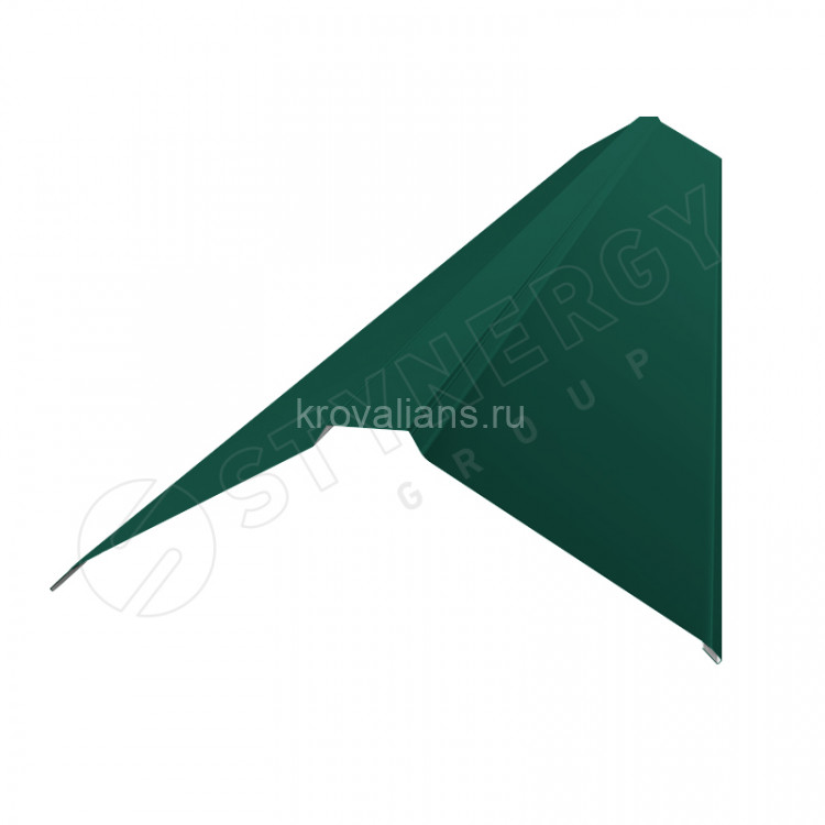 Конек плоский фигурный 120х15х25х15х120 Stynergy (Стинержи) (Полиэстер-6005-0.45) /1 шт/