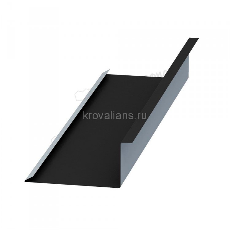 МеталлПрофиль Планка примыкания нижняя 250х122х2000 (PURMAN-20-9005-0.5) /1 шт/