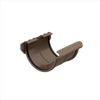 Galeco PVC 152 130/100 Соединитель желоба Темно-коричневый RAL 8019 (25шт/уп)