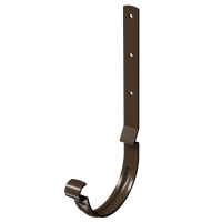 Docke STAL PREMIUM 125/90 мм Карнизный крюк длинный Каштан RAL8017 30шт/упак